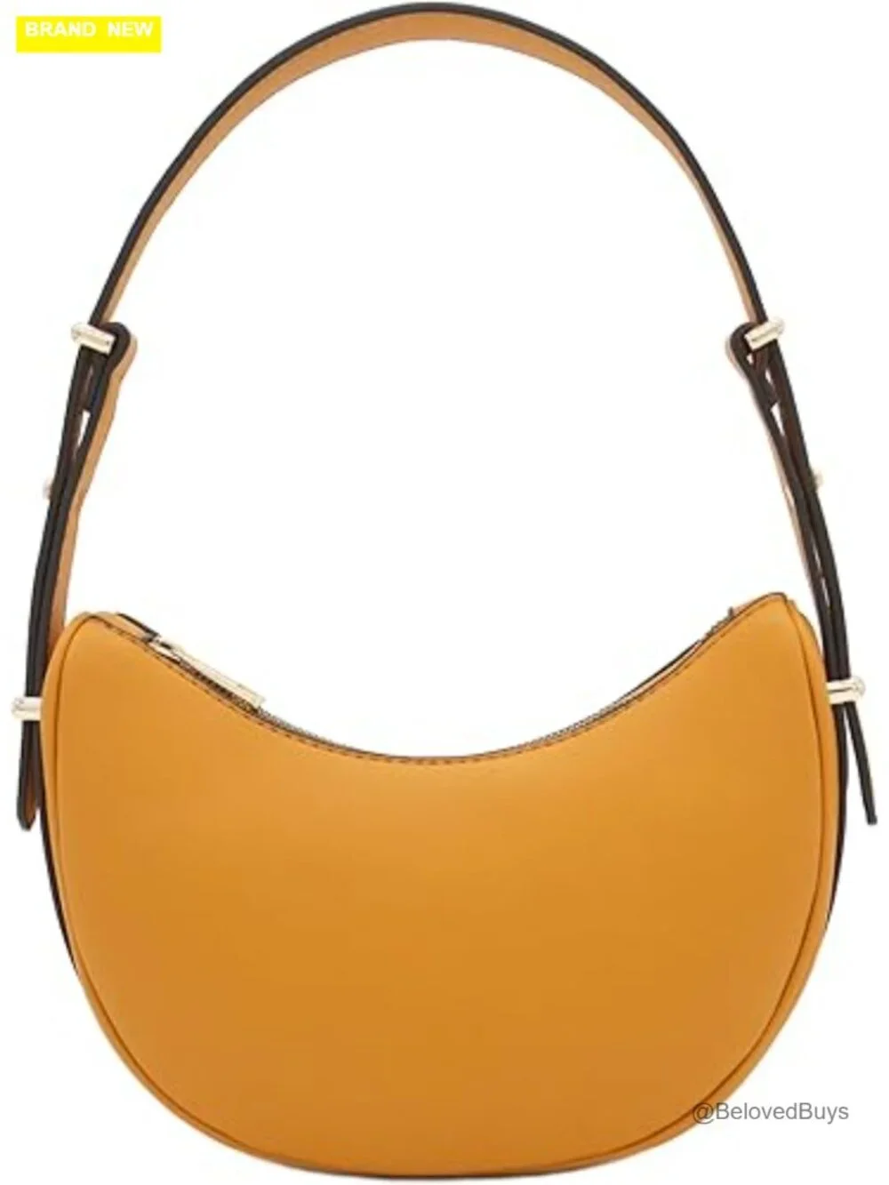 Small Crescent Faux Leather Underarm Shoulder Bag